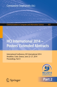 صورة الغلاف: HCI International 2014 - Posters' Extended Abstracts 9783319078533
