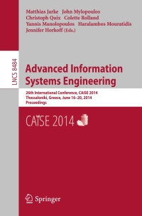 表紙画像: Advanced Information Systems Engineering 9783319078809