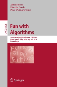 Cover image: Fun with Algorithms 9783319078892