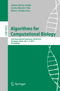 Imagen de portada: Algorithms for Computational Biology 9783319079523