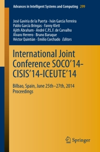 表紙画像: International Joint Conference SOCO’14-CISIS’14-ICEUTE’14 9783319079943