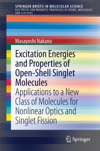 Omslagafbeelding: Excitation Energies and Properties of Open-Shell Singlet Molecules 9783319081199