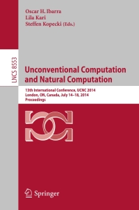 Cover image: Unconventional Computation and Natural Computation 9783319081229