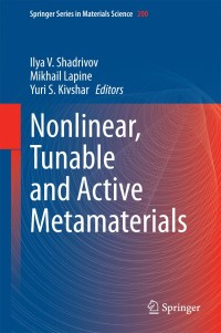 Immagine di copertina: Nonlinear, Tunable and Active Metamaterials 9783319083858