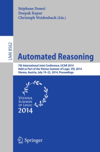صورة الغلاف: Automated Reasoning 9783319085869