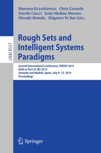 Immagine di copertina: Rough Sets and Intelligent Systems Paradigms 9783319087283