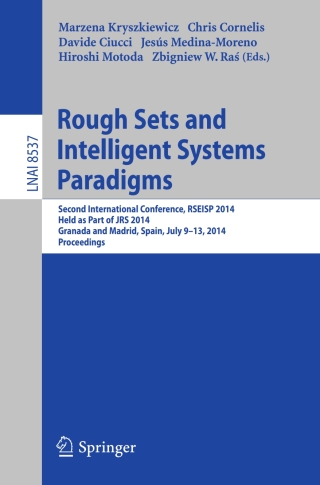 Imagen de portada: Rough Sets and Intelligent Systems Paradigms 9783319087283