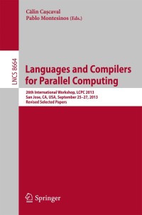 Cover image: Languages and Compilers for Parallel Computing 9783319099668