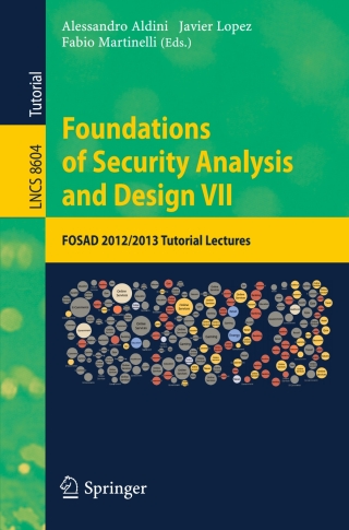 Cover image: Foundations of Security Analysis and Design VII 9783319100814