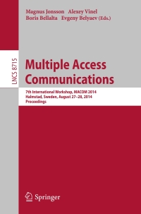 Cover image: Multiple Access Communications 9783319102610