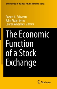 Cover image: The Economic Function of a Stock Exchange 9783319103495