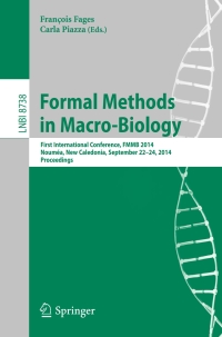 Cover image: Formal Methods in Macro-Biology 9783319103976