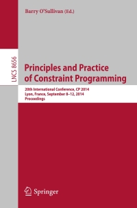 Cover image: Principles and Practice of Constraint Programming 9783319104270