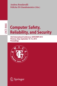 Cover image: Computer Safety, Reliability, and Security 9783319105055