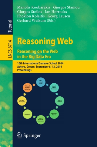 Cover image: Reasoning Web. Reasoning and the Web in the Big Data Era 9783319105864