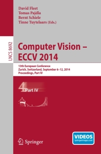 Cover image: Computer Vision -- ECCV 2014 9783319105925