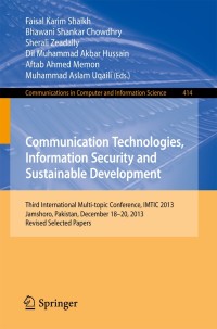 Immagine di copertina: Communication Technologies, Information Security and Sustainable Development 9783319109862