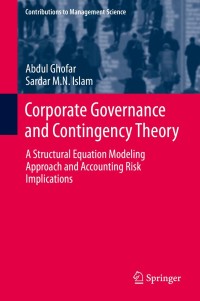 Cover image: Corporate Governance and Contingency Theory 9783319109954