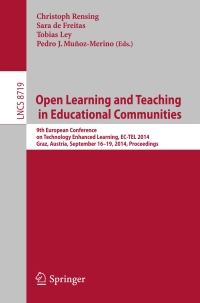 Cover image: Open Learning and Teaching in Educational Communities 9783319111995