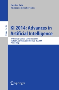 Cover image: KI 2014: Advances in Artificial Intelligence 9783319112053