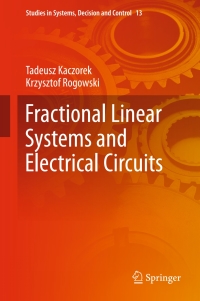 Cover image: Fractional Linear Systems and Electrical Circuits 9783319113609