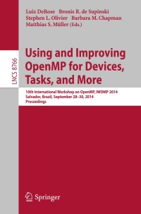 Omslagafbeelding: Using and Improving OpenMP for Devices, Tasks, and More 9783319114538