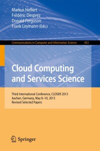 Cover image: Cloud Computing and Services Science 9783319115603