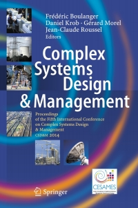 Cover image: Complex Systems Design & Management 9783319116167