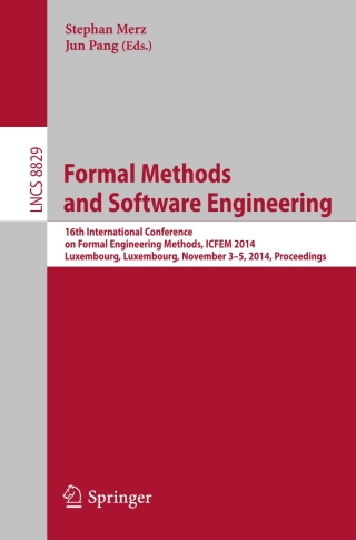 Cover image: Formal Methods and Software Engineering 9783319117362