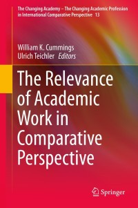 Omslagafbeelding: The Relevance of Academic Work in Comparative Perspective 9783319117669