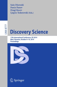 Imagen de portada: Discovery Science 9783319118116