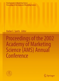 صورة الغلاف: Proceedings of the 2002 Academy of Marketing Science (AMS) Annual Conference 9783319118819