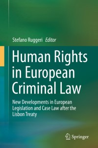 Titelbild: Human Rights in European Criminal Law 9783319120416