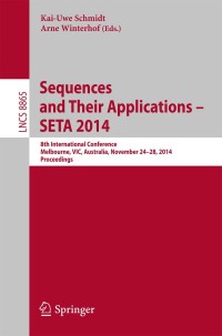 Cover image: Sequences and Their Applications - SETA 2014 9783319123240