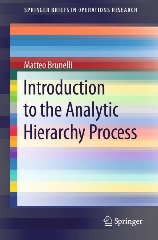 Imagen de portada: Introduction to the Analytic Hierarchy Process 9783319125015