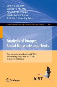 Imagen de portada: Analysis of Images, Social Networks and Texts 9783319125794