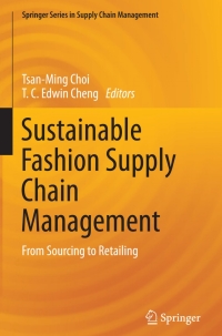 Cover image: Sustainable Fashion Supply Chain Management 9783319127026