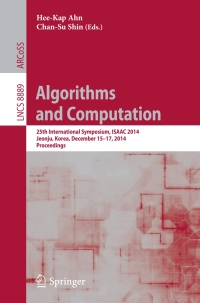 Cover image: Algorithms and Computation 9783319130743