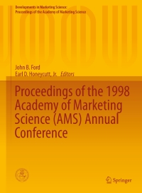 Cover image: Proceedings of the 1998 Academy of Marketing Science (AMS) Annual Conference 9783319130835