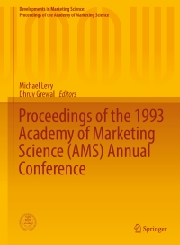 Cover image: Proceedings of the 1993 Academy of Marketing Science (AMS) Annual Conference 9783319131580