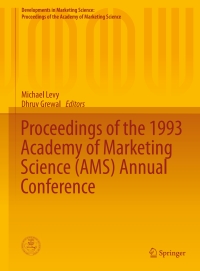 Imagen de portada: Proceedings of the 1993 Academy of Marketing Science (AMS) Annual Conference 9783319131580