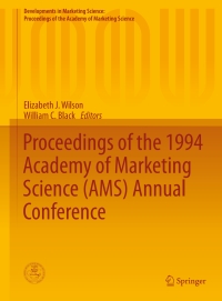 Imagen de portada: Proceedings of the 1994 Academy of Marketing Science (AMS) Annual Conference 9783319131610