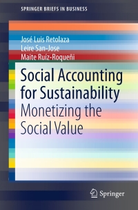 Cover image: Social Accounting for Sustainability 9783319133768