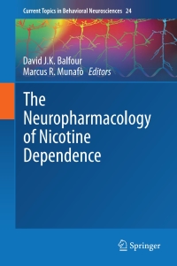 Cover image: The Neuropharmacology of Nicotine Dependence 9783319134819