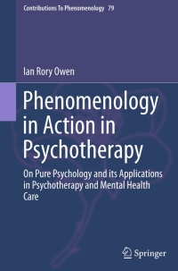 Cover image: Phenomenology in Action in Psychotherapy 9783319136042