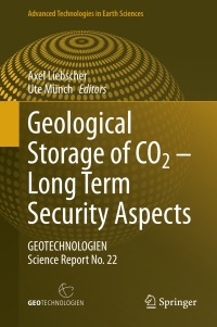 Cover image: Geological Storage of CO2 – Long Term Security Aspects 9783319139296
