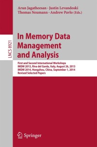表紙画像: In Memory Data Management and Analysis 9783319139593