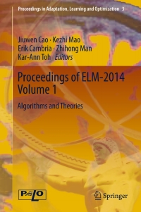 Imagen de portada: Proceedings of ELM-2014 Volume 1 9783319140629