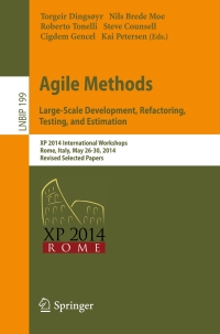 Cover image: Agile Methods. Large-Scale Development, Refactoring, Testing, and Estimation 9783319143576