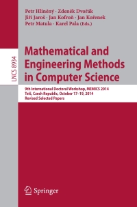 表紙画像: Mathematical and Engineering Methods in Computer Science 9783319148953